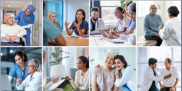 collage of patient and physician pictures